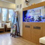 茨城県牛久市　オアシス脳神経クリニック様の120cm海水魚水槽｜設置から16年目の様子水槽写真